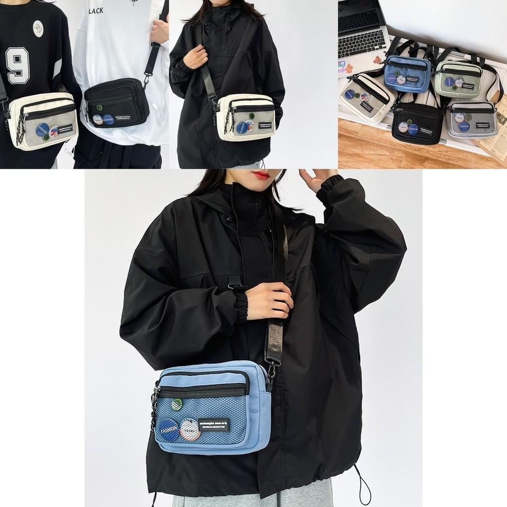 Stylish Japanese Streetwear Retro Small Crossbody Bag For Trendy Students