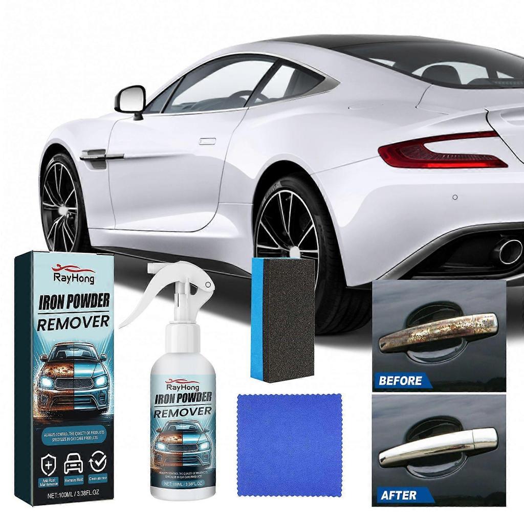Limited time!!Rayhong Car Rust Remover Kit For Die-Hard Fans - Car Paint And Tire Rust Cleaning, Stain Removal, And Restoration Agent
