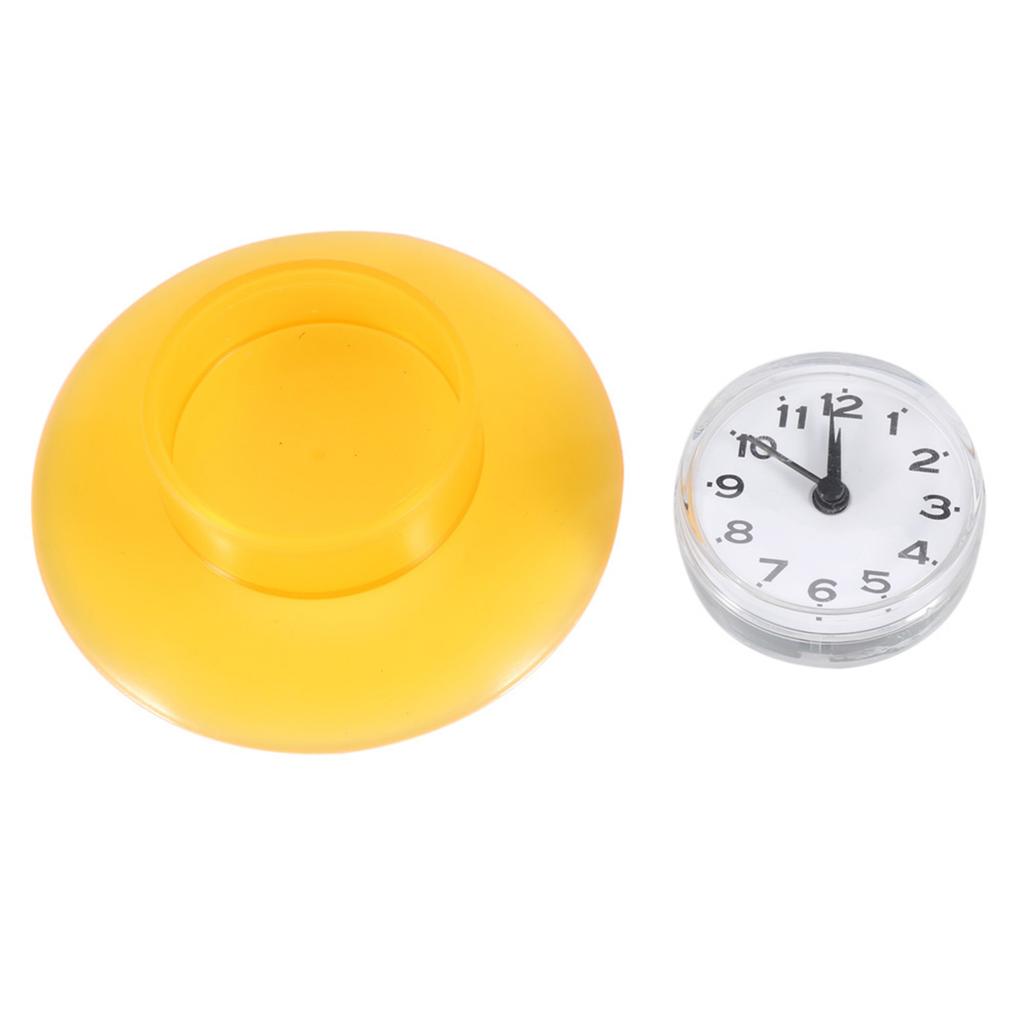 Bathroom Kitchen Mirror Suction Wall Clock Shower Waterproof Quartz Clocks Decoration White