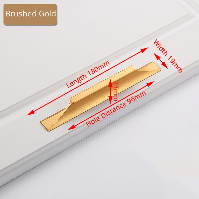KAK American Style Black Cabinet Handles Gold Solid Aluminum Alloy Kitchen Cupboard Pulls Drawer Knobs Furniture Handle Hardware