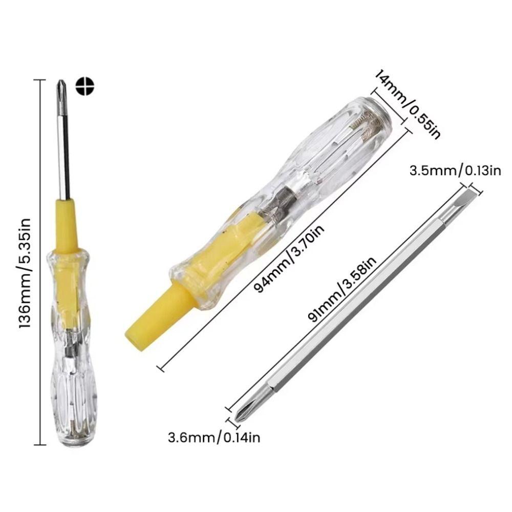 Double-ended Double-Headed Screwdriver 2 In 1 Voltage Detector Pen Electric Tester Pen Household