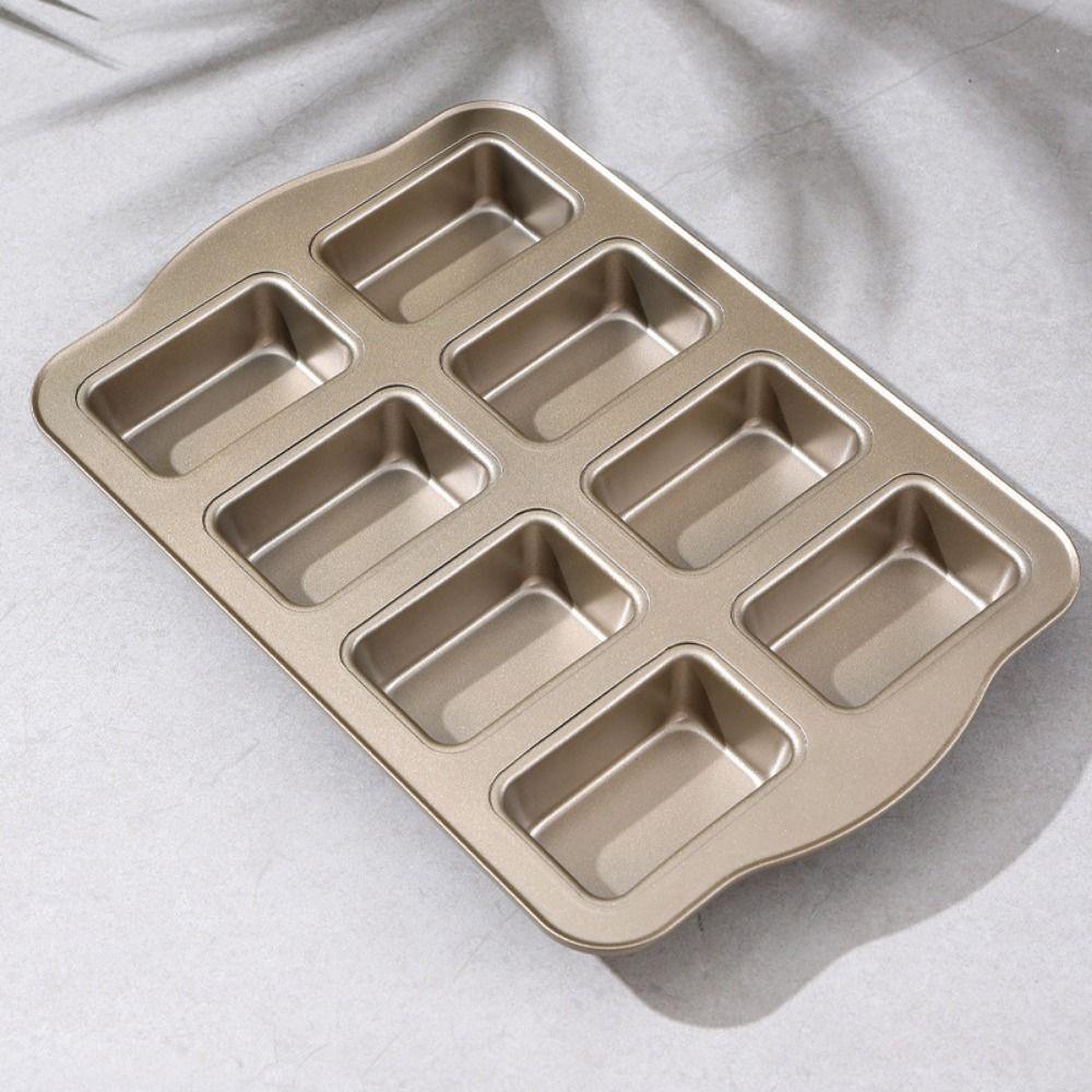 Non-Stick Mini Loaf Brownie Pans 8-Cavity Muffin Dessert Tray Mini Bread Baking Mold  Bakeware