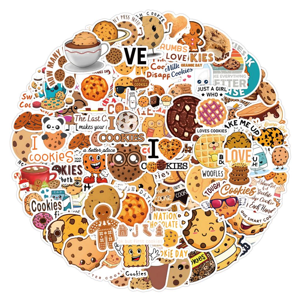 120 Pictures Ins New Small Cookies Cookies Aesthetic Stickers Decorate Water Cup Mobile Phone Stickers