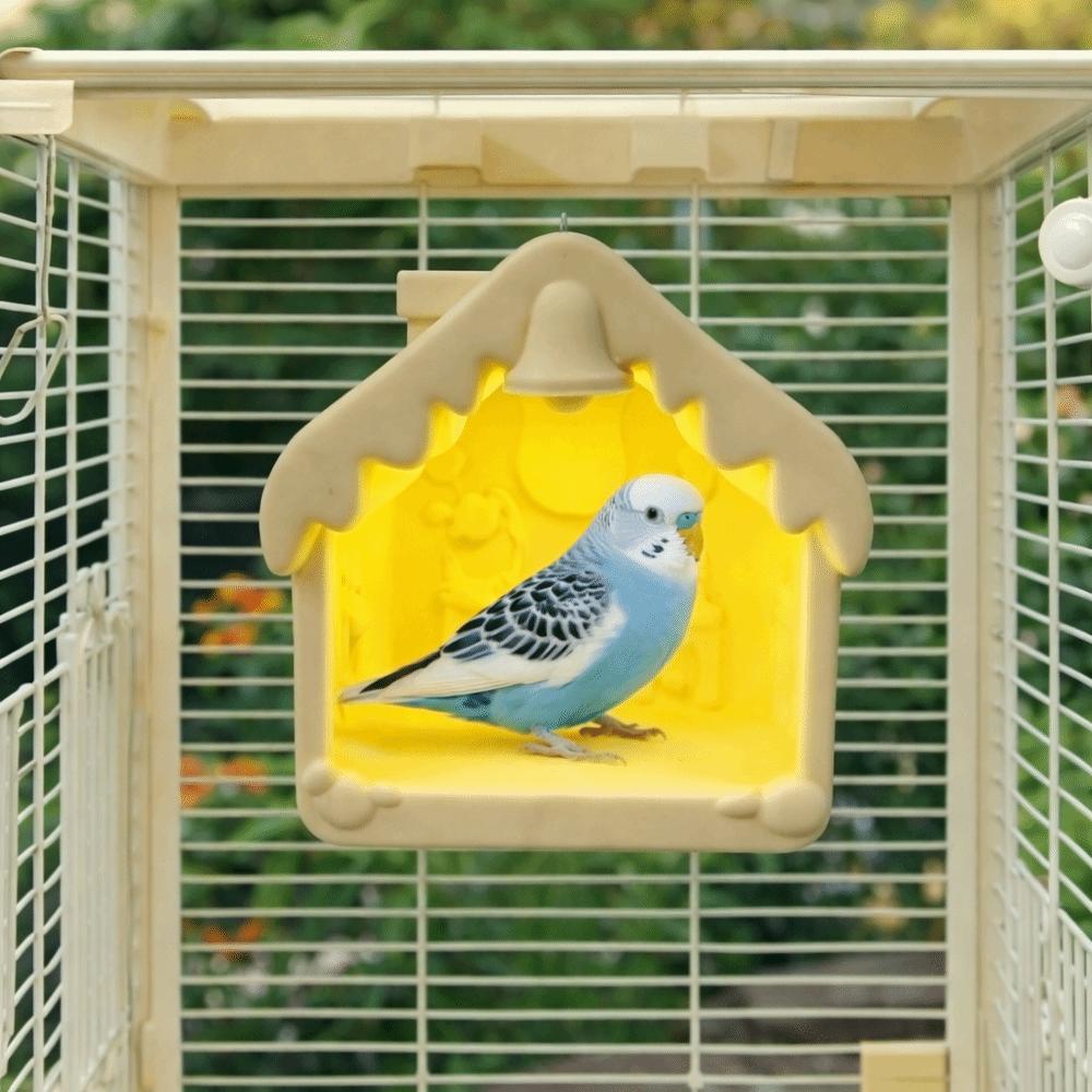 With Pad Bird Breeding Nest Warm Light Bird Nest Cage Parrot Bed House Indoor Aviary