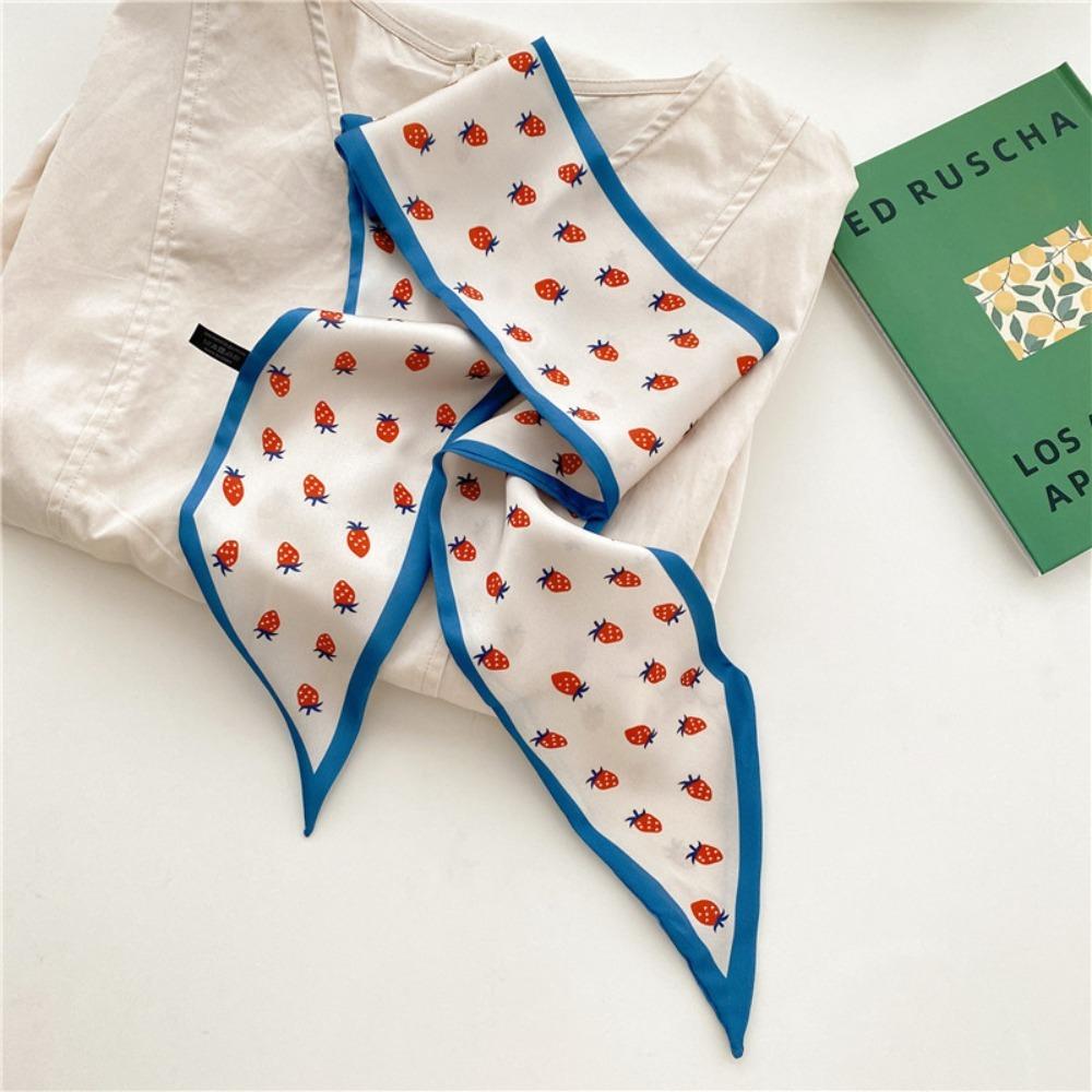 Satin Ribbon Bag Hair Tie Vintage Silk Scarf Women's Ins Style Hair Band
