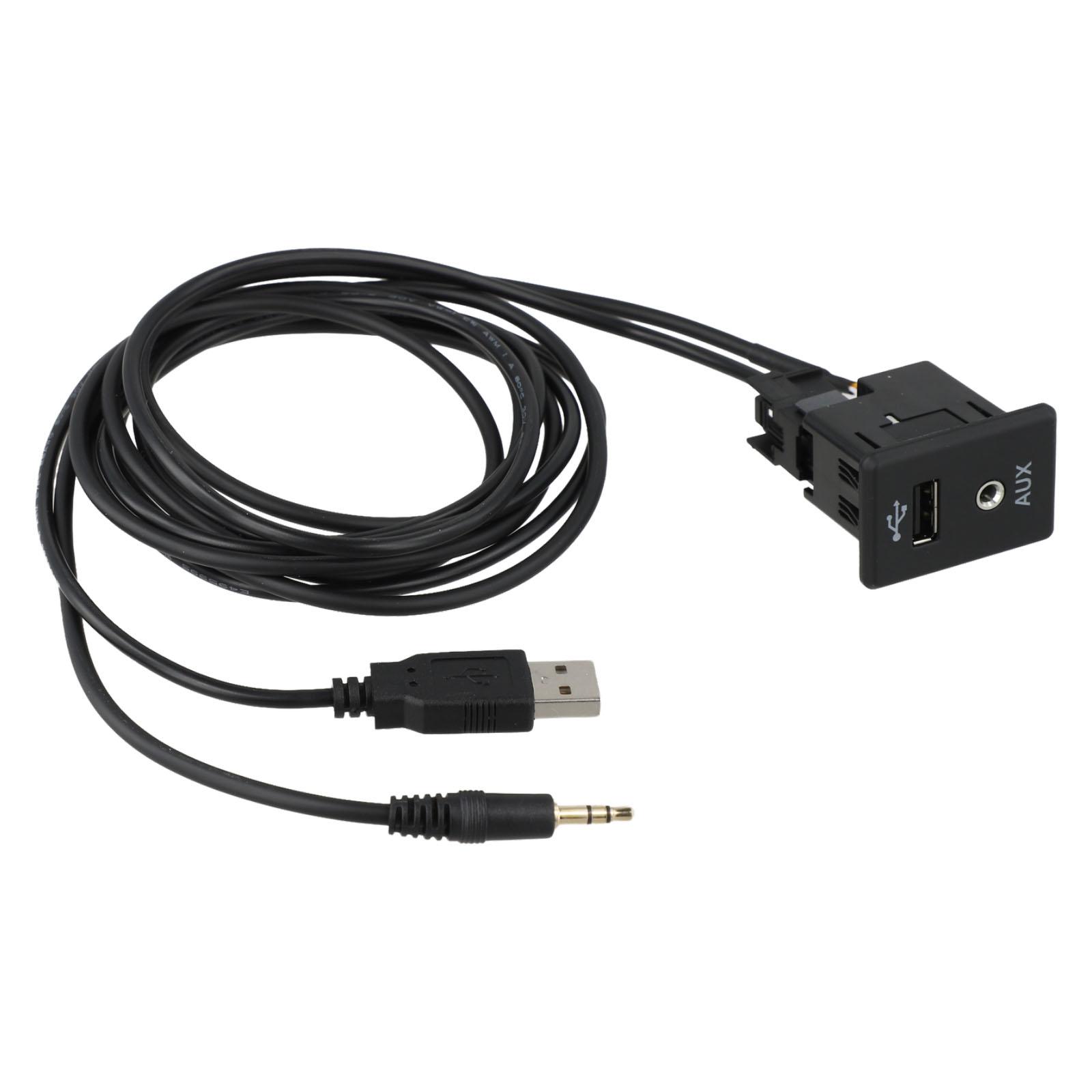 

Black Audio Interface Cable USB Interface Wear-Resistant Material 150CM Cable Length ABS Construction Car Accessories China Mainland