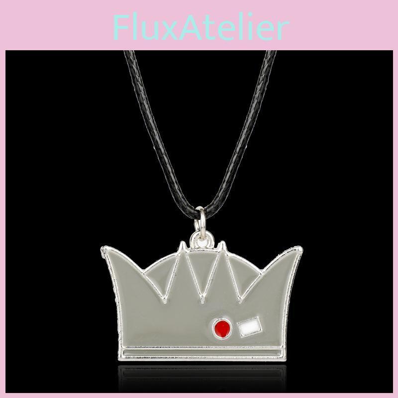 Riverdale Alloy Drop Oil Crown Necklace With Snake Chain For Unisex Wear