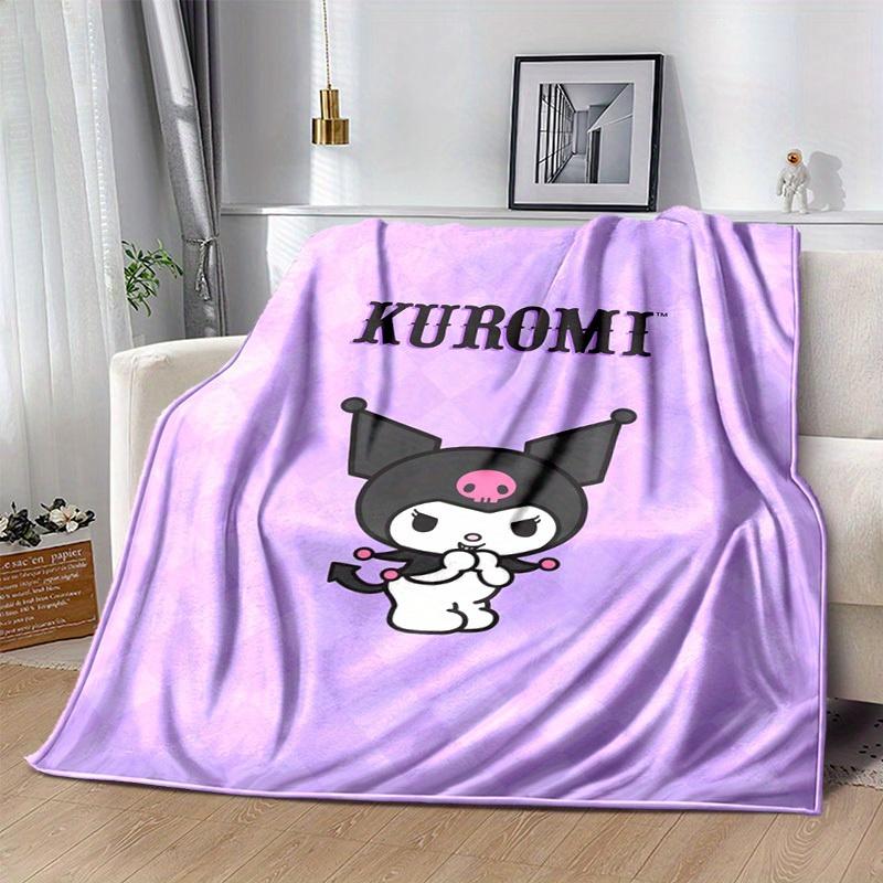 1pc Kuromi Cute Cartoon Character Purple Diamond Patterned Blanket - Perfect for Home, Office, Outdoor Use, Gift Idea, Suitable for All Seasonsz041766