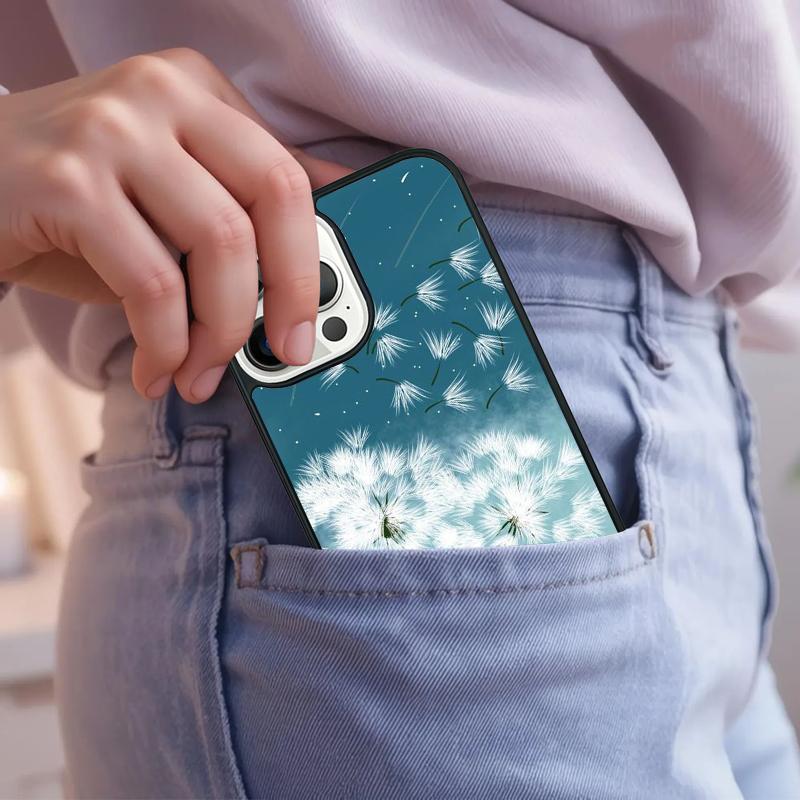 Dandelion Phone Case For iPhone 17 Air 15 16e 14 13 Pro Max Coque 12 11 Pro Max PLUS cover