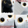 Set Of 2 Flat Printing Drapes Curious Black White Cats Digital Printed Polyester Festive Holiday Indoor Curtains Made