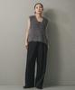 Sense of Place Black One Women's Satin-In-Tuck Pants, AAA6-24A002,