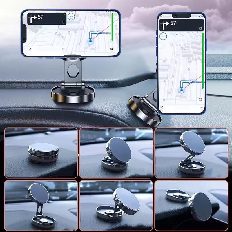 New Strong Magnetic Car Phone Stand Car Holder 720 °   Foldable Round Bracket Support for Universal Phones Mount Holders in Car
