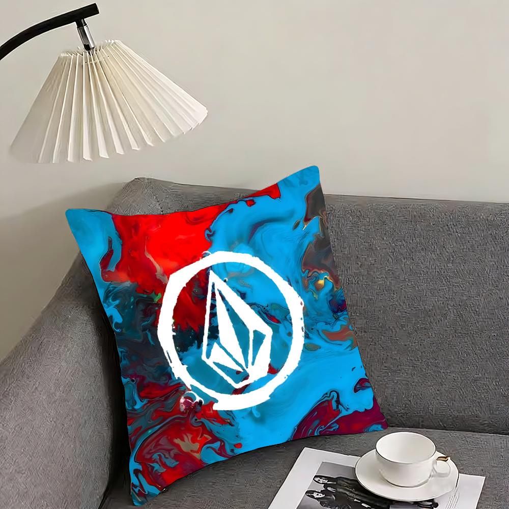 

VVolcom Logo Cushion Cover Pillowcase Ultra Soft Skin Friendly Fabric Cloud Like Comfort Concealed Zipper 30x30cm