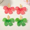 Grandes boucles d'oreilles puces fleurs, petite touche fraîche et haut de gamme d'un tempérament exquis et élégant, pour participer à des banquets et des réunions