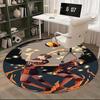 1pc Anime Basketball Player Round Carpet - Office Chair Mat, Anti-Slip Rug for Home Decor, Seasonal Gift, Suitable for Office, Living Room