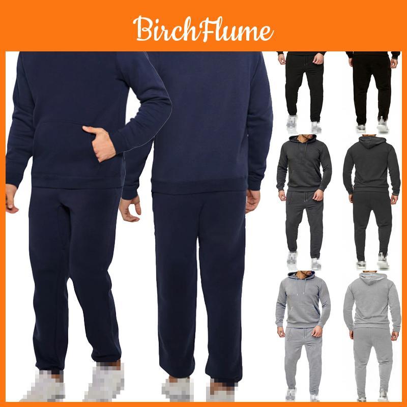 Immaculate Quality Mens Pullover Tracksuit Hoodie Jogging Bottoms Set With Stretch Fabric