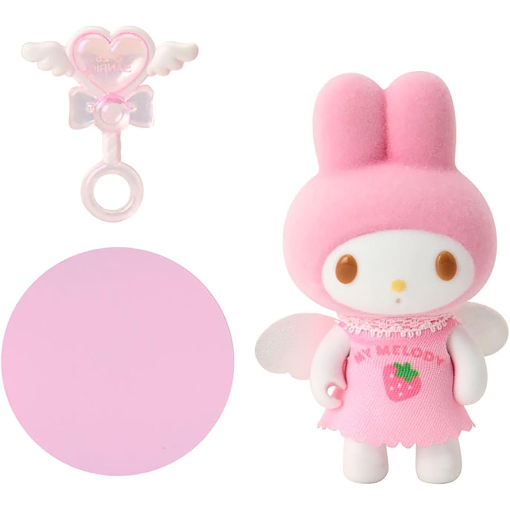 Sanrio My Melody Mini Fluffy Doll Angel Soft Toy 396648