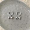 Elegant Sweet Bow Needle Back Stud Earrings for Women: Fashionable, Simple, and Versatile Hoop Style.