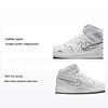 Air 1 Mid GS Schematic Kids Sneakers White Black DQ1864-100