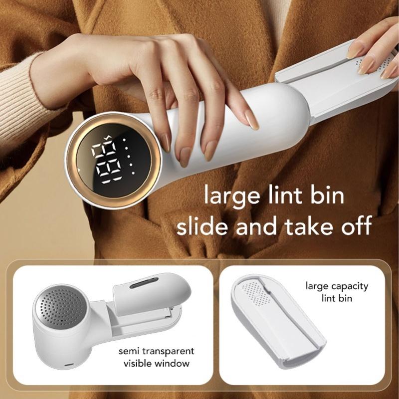 6 Blades Sweater Shaver 5 Speeds USB Rechargeable Strong Suction High Safety Portable Fabric Shaver Household