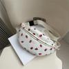 Strip breast bag women 2025 fashion strawberry print small satchel small fresh casual versatile shoulder bag
