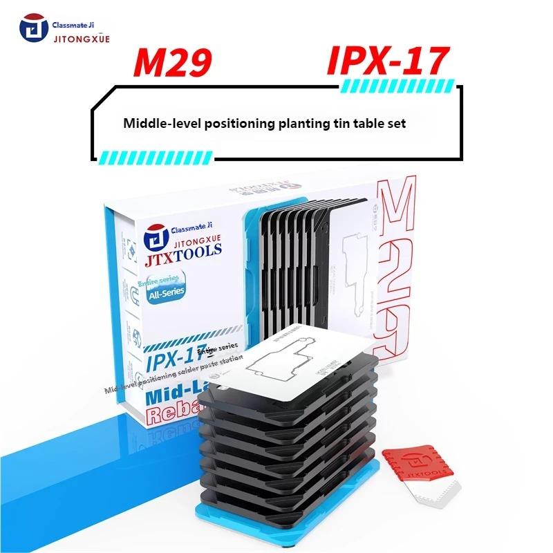 

JTX M29 Middle Layer Reballing Stencil Platform Magnetic Base For IP 11 12 13 14 15 16 17ProMax Plant Tin Motherboard Repair