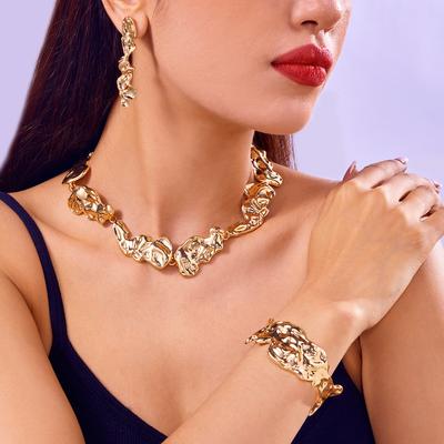 Fashion  Jewelry Set Necklace Bracelet Earrings  For Women Ladies