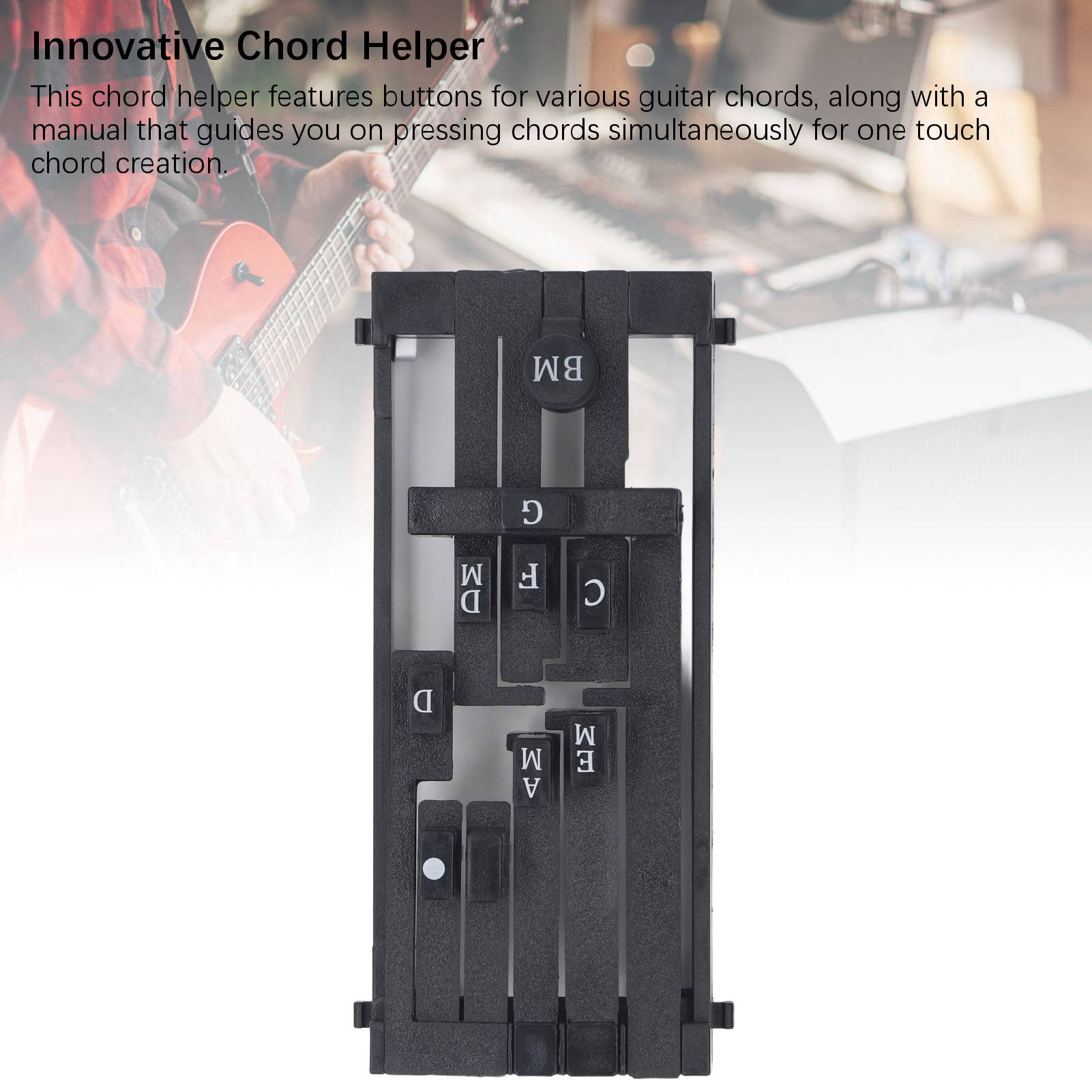 

Помощник аккордов для гитары ABS Портативное устройство для обучения игре на гитаре Помощник-гид по аккордам для начинающих