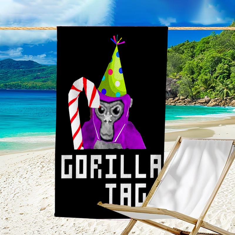 Proof Beach Towel with a Gorilla Tag1 Pattern - Soft,absorbent,quick-drying,machine Washable - Perfect for Swimming,camping,bathing