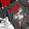 Dorohedoro Anime T Shirt Heavy Cotton for Fans Shin Noi Nikaido Vintage Washed Graphic Casual Homme Designer Clothes Slightly