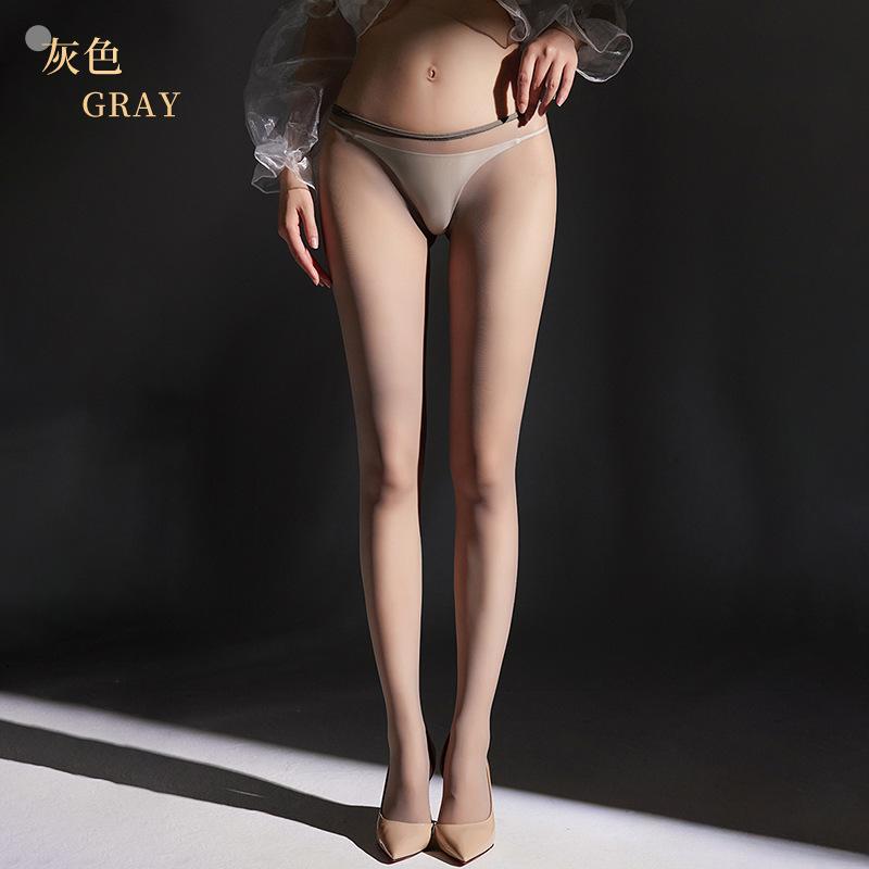8mm Minimalist Narrow Edge Deep Crotch Seamless Stockings Full Body Transparent Velvet 360 Degree Seamless High Elastic Pantyhos