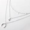 European & American Retro Star Moon Crescent Pendant Layered Necklace