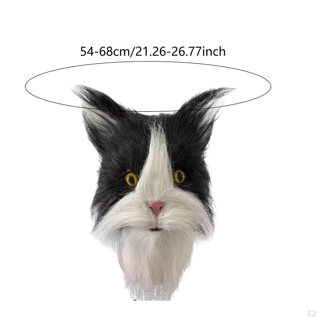 Katzenkopfmaske für Männer und Frauen, realistische Requisiten, Neuheit, Halloween-Kostümparty