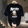 American Trendy Brand High-End Pure Cotton Men'S Printed Short-Sleeved T-Shirt Trendy Casual Round Neck T-Shirt Men'S