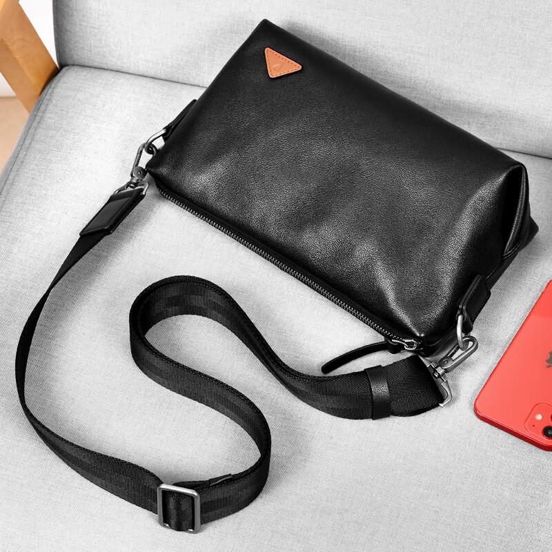 Sac bandoulière pour homme en cuir véritable Paibaojue