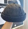 1 Stück modische Patchwork, durchbrochener Strickrand Vermieterhut, Retro und gealtert, lässiger, cooler und künstlerischer Stil Melonenrindhut