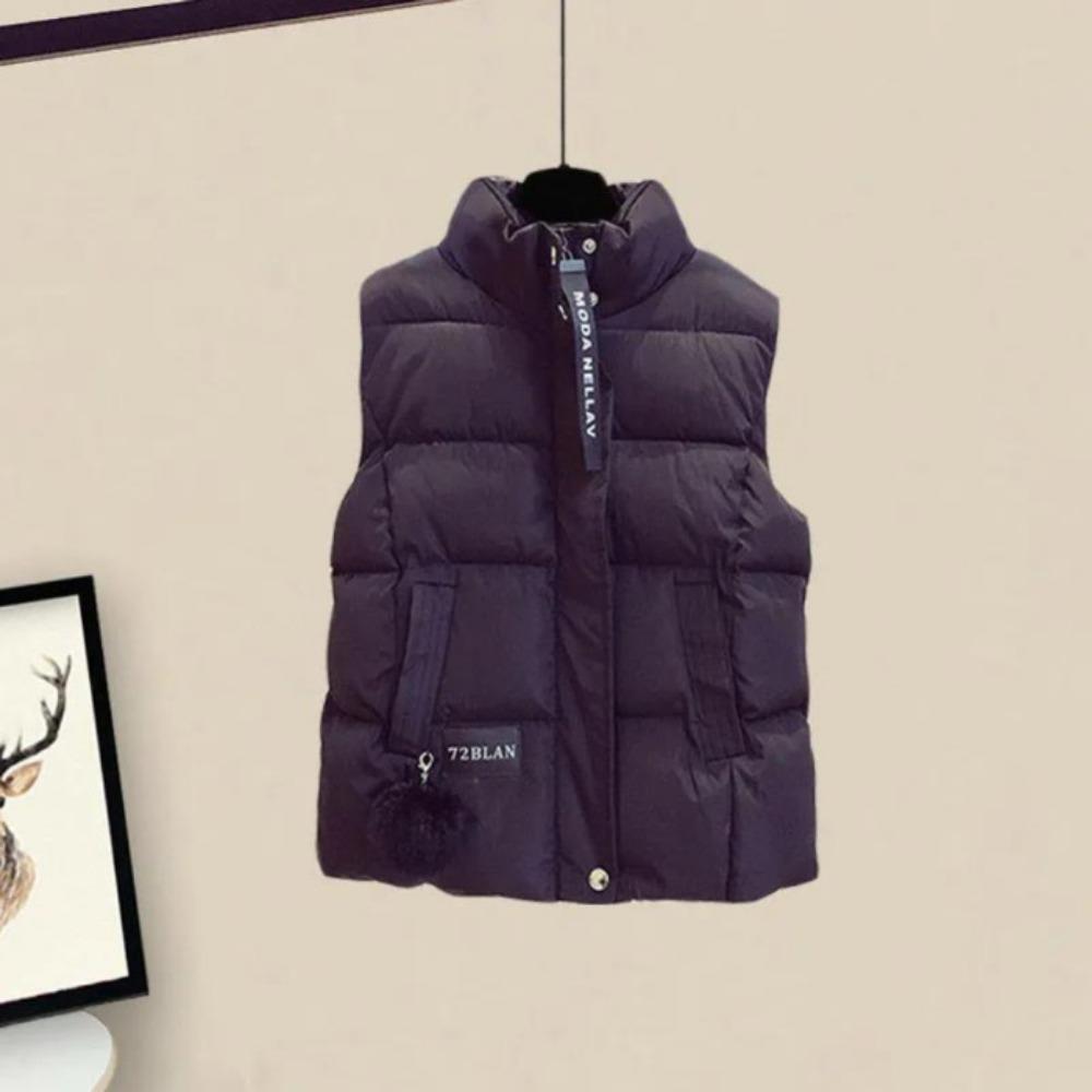 Down Cotton Vest Women's Autumn New Casual Bread Cotton Jacket for Wearing Outside Jacket with Vest Cotton and Camisole