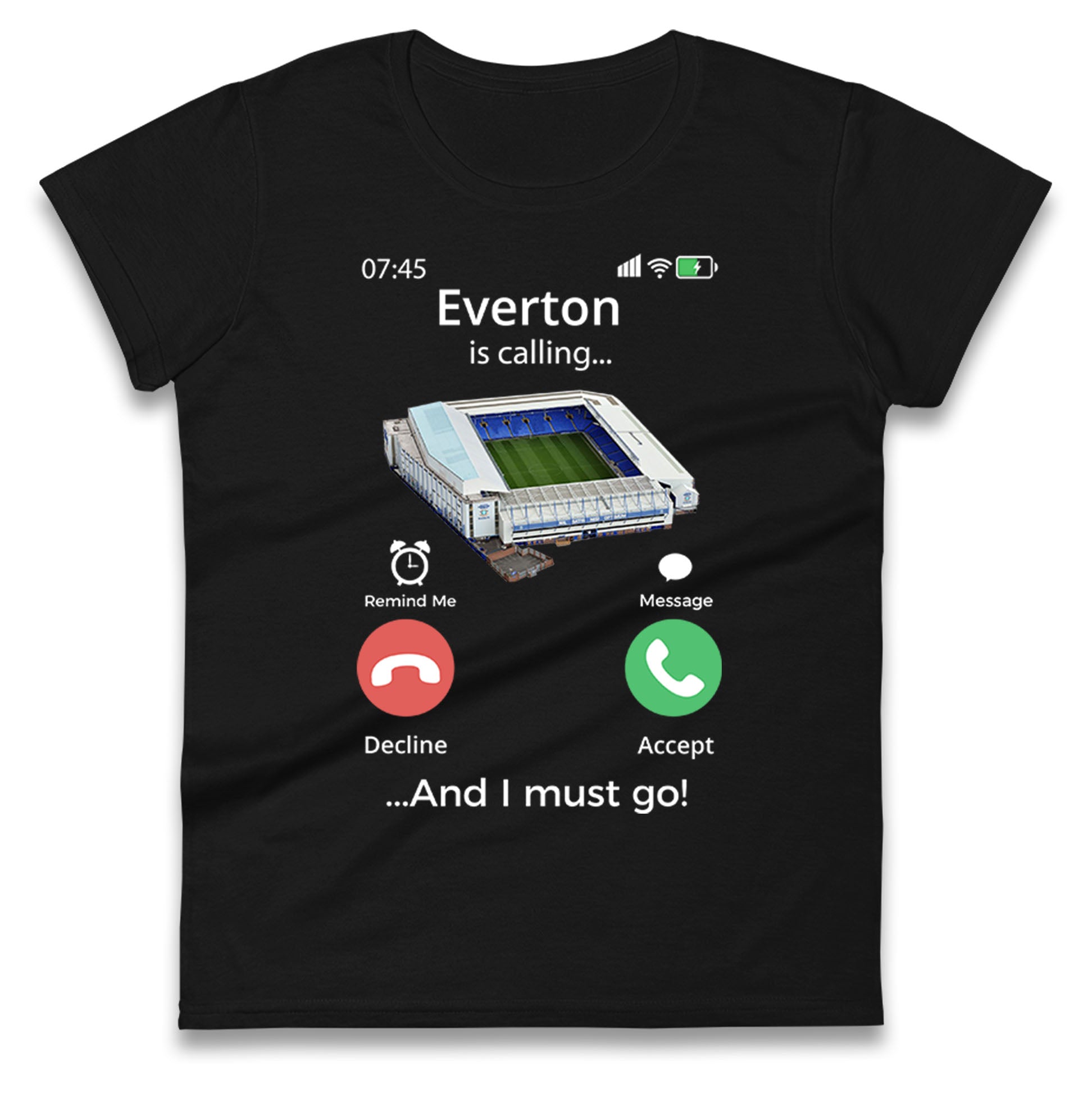 Everton Football Womens T Shirt Mens Tops Tees Unisex Everton Is Calling Top M