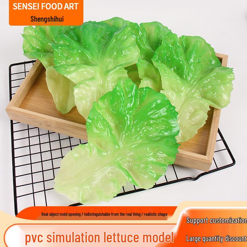 Artificial Lettuce Leaf Model - Realistic Faux Cabbage Prop for Photography and Farmhouse Decoration