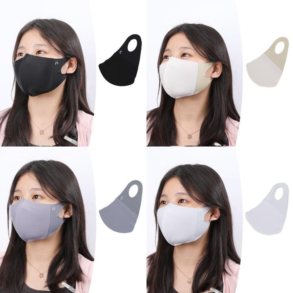4pcs/set Sunscreen Face Scarf Face Cover UV Protection Face Gini Mask Thin Ice Silk Mask  Fishing