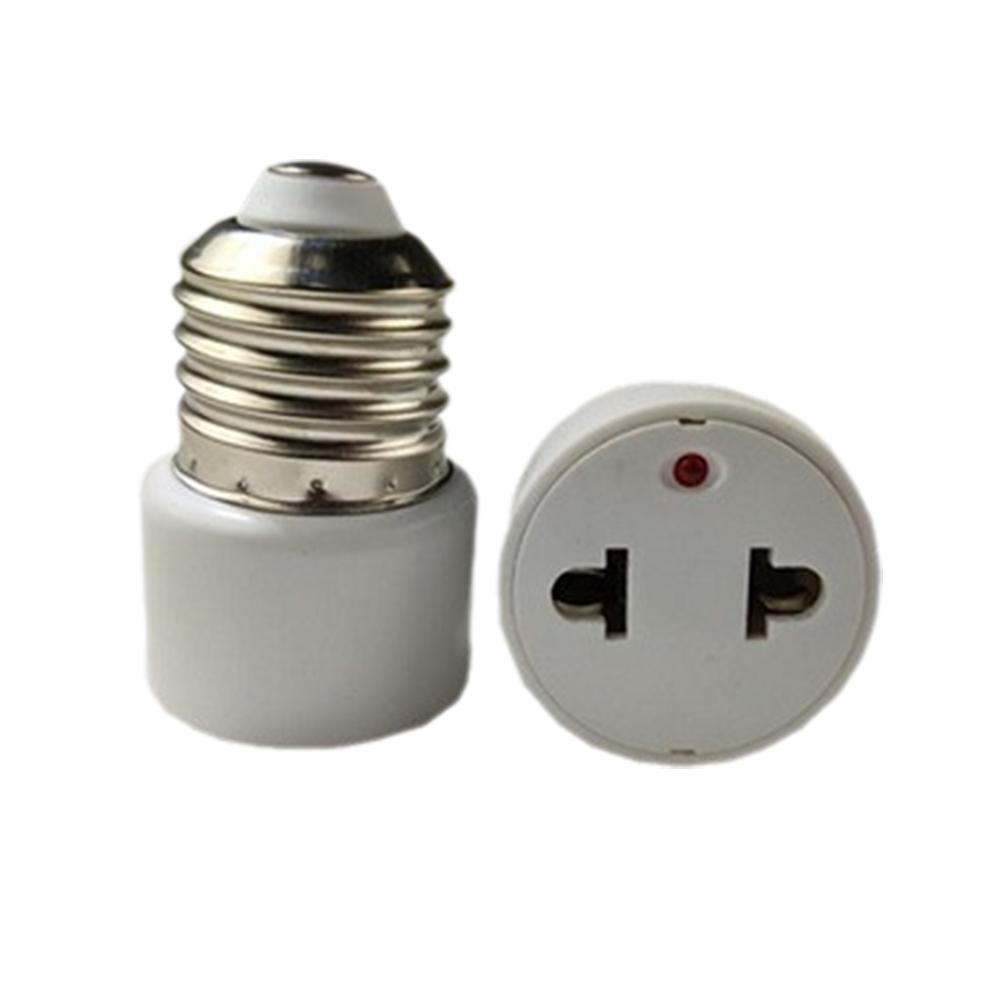 E27 To EU US Converter Lamp Socket Screw Bulb Base Converter European America Socket Prong Plug Q9C5