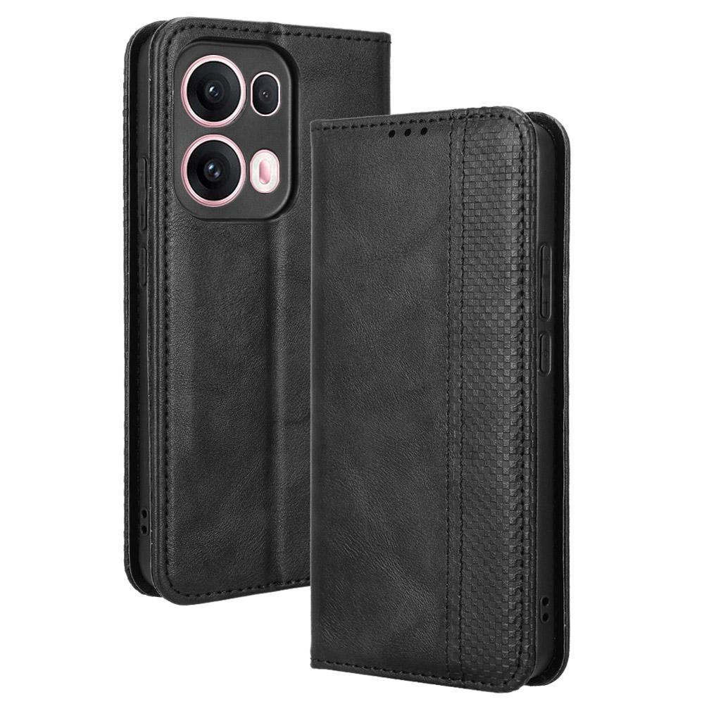 For Oppo Reno13 Pro 5G Leather Case Wallet Stand Retro Texture Phone Cover