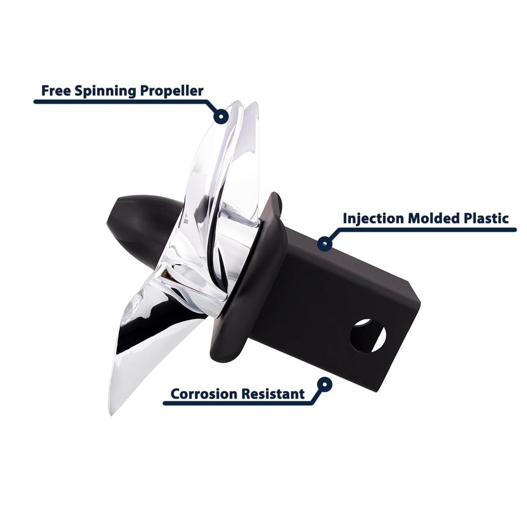 United Pacific 77009 Spinning Propeller Hitch Cover for 2" X 2" Trailer Hitch Receivers,