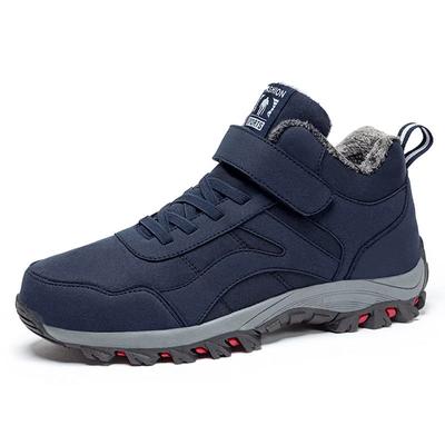 Winter Velvet Thickened High Top Cotton Shoes, Anti Slip and Walking Shoes, Keep Warm
