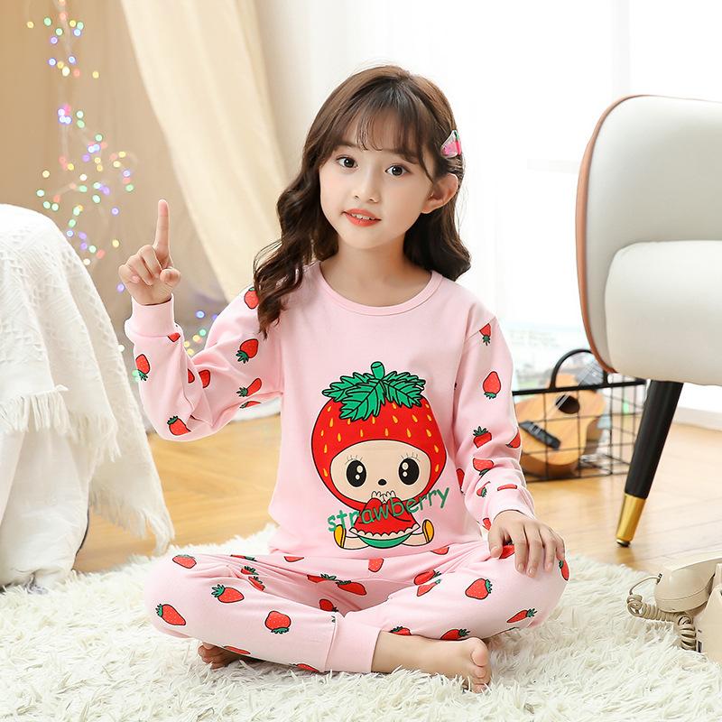 100% Cotton Children's Pajamas Astronaut Pajamas for Teens 4 6 8 12Years Winter Boys Clothes Long Sleeve Baby Girl Clothing Sets