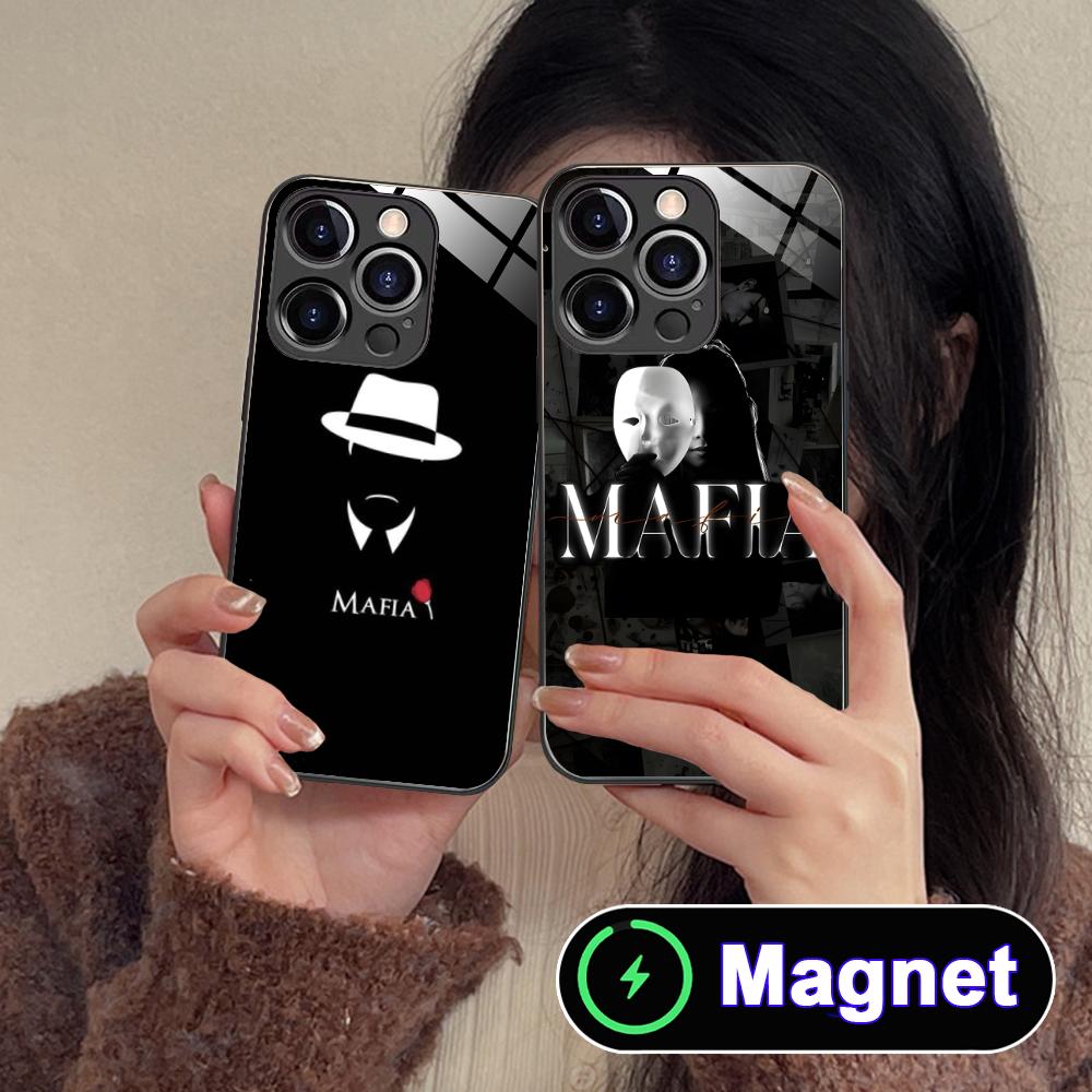 Italian Mafia Phone Case for iPhone 17 16 15 14 13 12 11 Air Pro Max Plus Mini Glass MagSafe Cover