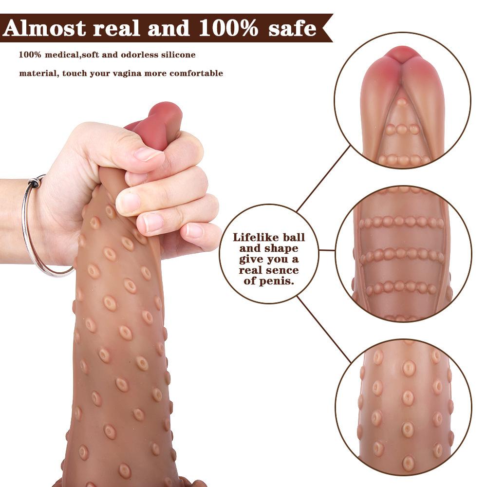 Woman Liquid Silicone Eggless Penis Butt Plug SM Couples Sex Adult Products