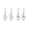 Luxurious Twirl Design Pearl Earrings with Zircon Stones Unique Ear Hooks Charm Ideal for Chic Urban Professionals