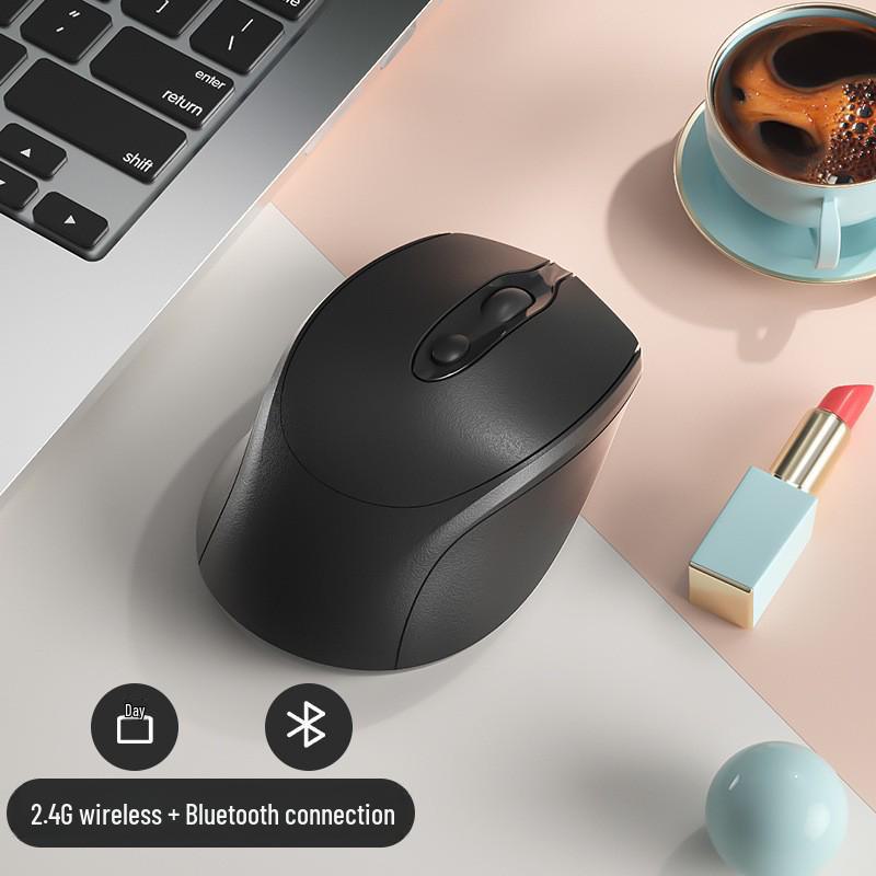 Silent Dual-Mode Morandi Bluetooth 2.4G Mouse for Office, Tablet, and Phone with Rechargeable Battery