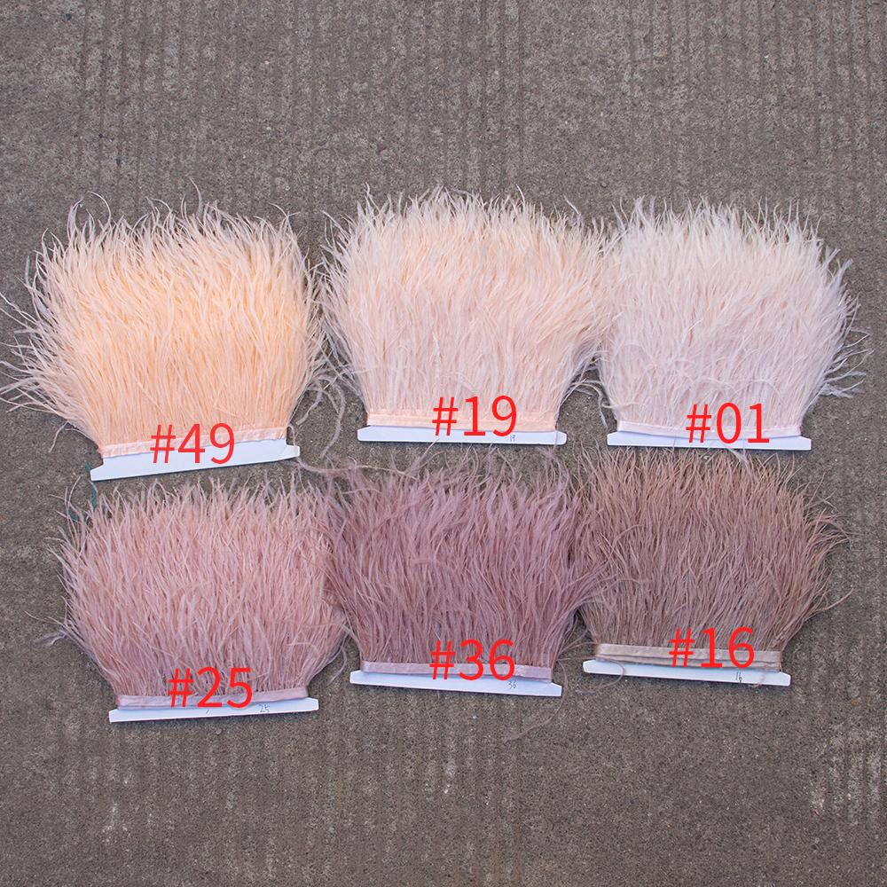 8-10 cm Högkvalitativ Strutsfjäder Trim Frans Naturliga Plymer Band För Hantverk Kläder Sybehör Bröllopsdekoration